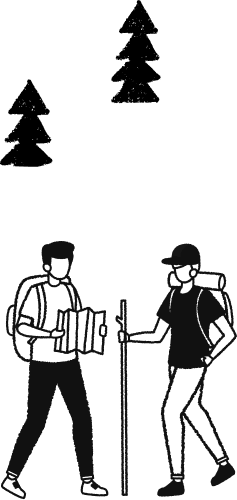 ハイキング イラスト